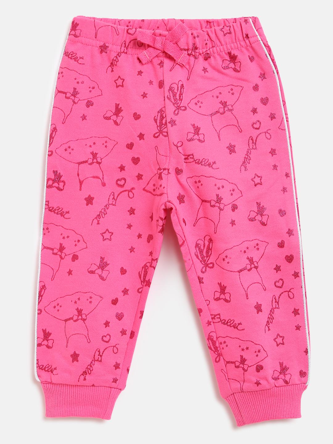 French Terry Sweatpants-Pink-Pink